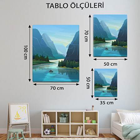 İllüstrasyon Temalı, Dağ Nehri Tablo-TBL369