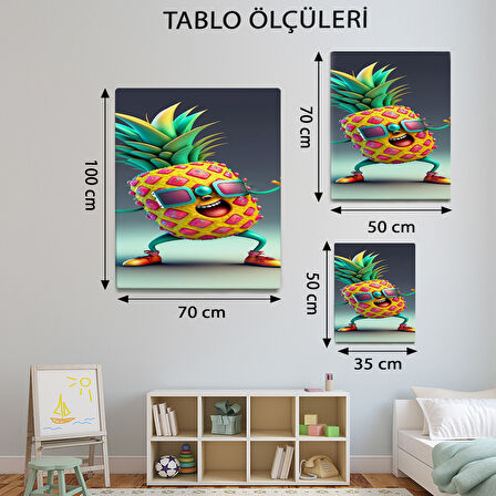 Modern Temalı, Çılgın Ananas Tablo-TBL430