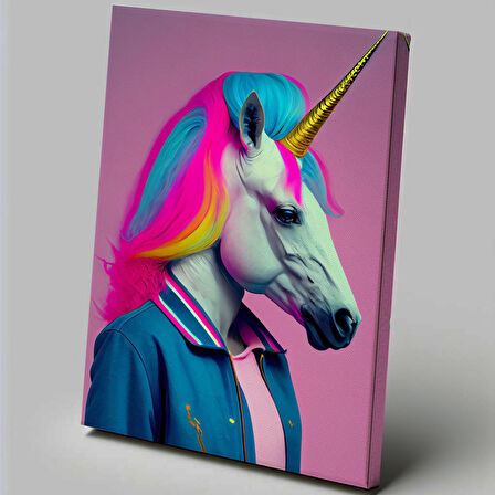 Pop Art Temalı, Unicorn Tablo-TBL456