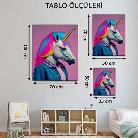 Pop Art Temalı, Unicorn Tablo-TBL456