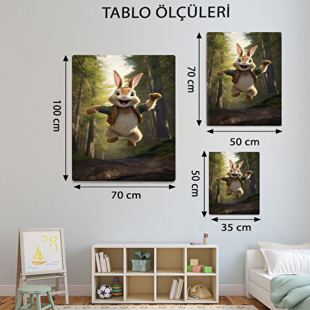 Hayvan Temalı, Koşan Tavşan Tablo-TBL469