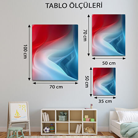 Soyut Temalı, Mavi Kırmızı Geçişi Tablo-TBL482