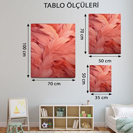 Modern Temalı, Kırmızı Tüyler Tablo-TBL494