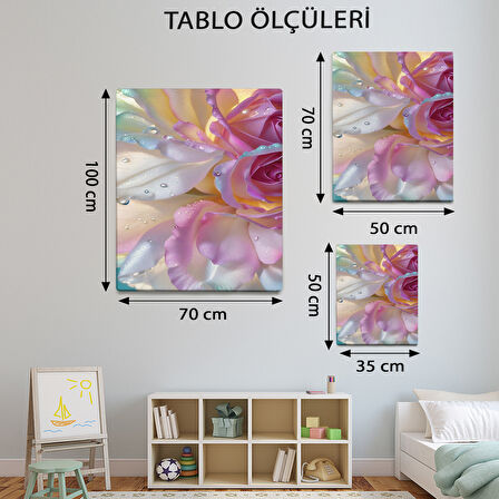 Çiçek Temalı, Gül Yaprakları Tablo-TBL499