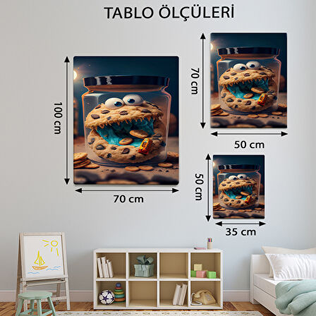 Modern Temalı, Canavar Kurabiye Tablo-TBL507