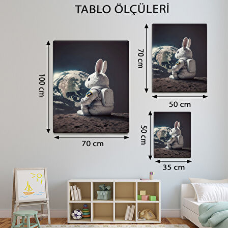 Hayvan Temalı, Astronot Tavşan Tablo-TBL511