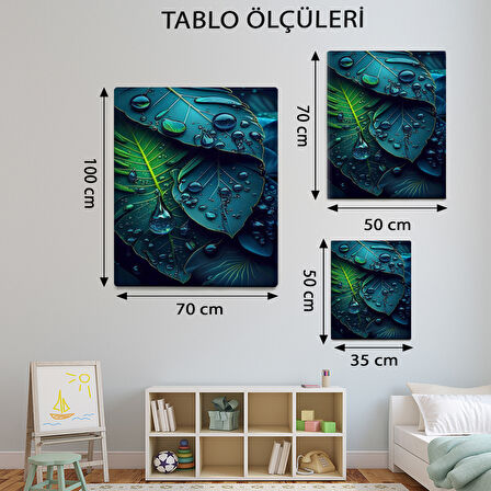 Modern Temalı, Yaprak Damlaları Tablo-TBL521