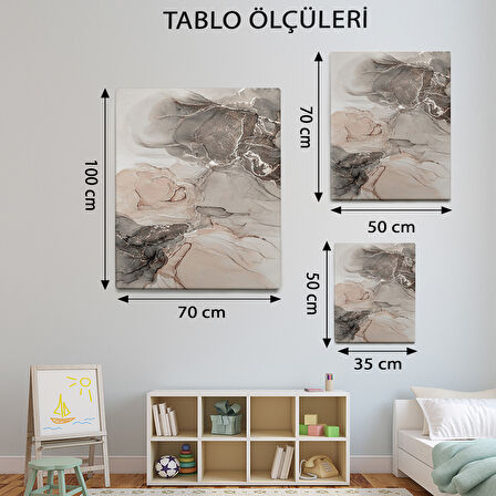 Modern Temalı, Mermer Desenli Tablo-TBL536