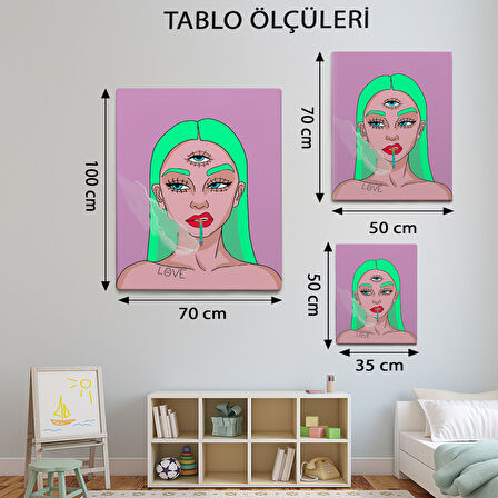 Pop Art Temalı, Deccal Kız Tablo-TBL792