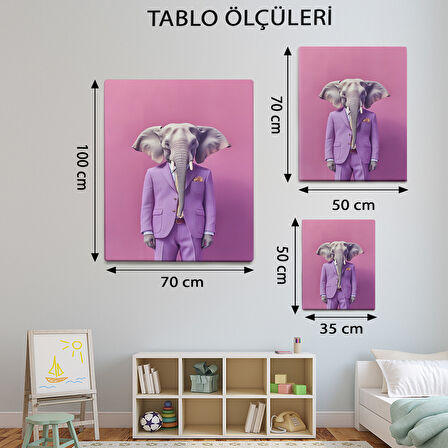 Modern Temalı, Fil Tablo-TBL865