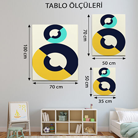 Geometrik Temalı, Dekoratif Tablo-TBL870