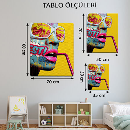 Pop Art Temalı, Dekoratif Tablo-TBL908