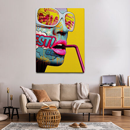 Pop Art Temalı, Dekoratif Tablo-TBL908