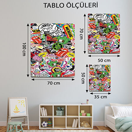 Pop Art Temalı, Dekoratif Tablo-TBL925