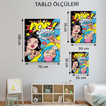 Pop Art Temalı, Modern Tablo-TBL932