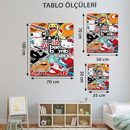 Pop Art Temalı, Modern Tablo-TBL954