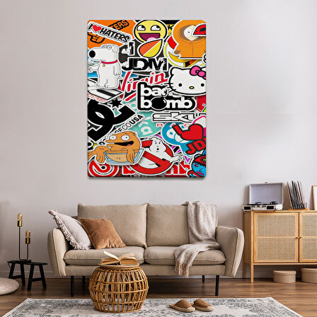 Pop Art Temalı, Modern Tablo-TBL954