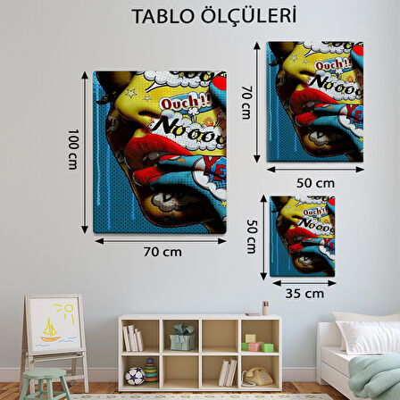 Pop Art Temalı, Kadın Portre Tablo-TBL961