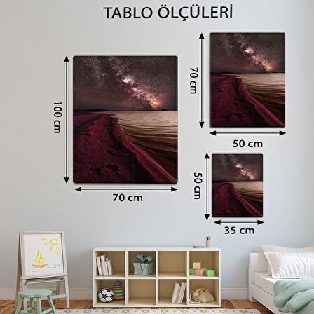 Modern Temalı, Kızıl Gece Ve Gökyüzü Tablo-TBL98