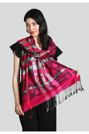 Fuşya Pashmina Şık Kadın Şal (56 x 110)