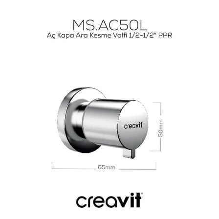 REAVİT MS AC.50L ARA KESME VALFİ 1/2--1/2 PPR MS.AC50L