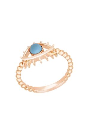 14 Ayar Altın Firuze Taşlı Yüzük