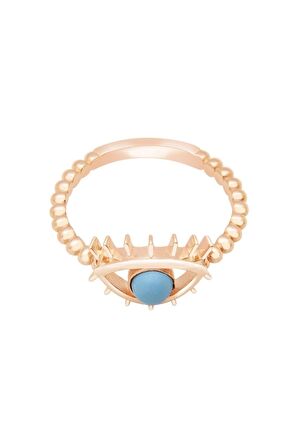 14 Ayar Altın Firuze Taşlı Yüzük