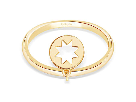 14 Ayar Sarı Altın Yıldız Figürlü Yüzük
