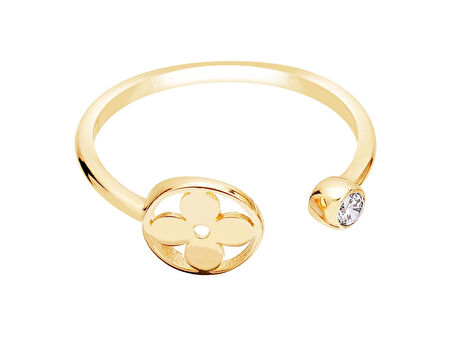 14 Ayar Sarı Altın Trend Yüzük