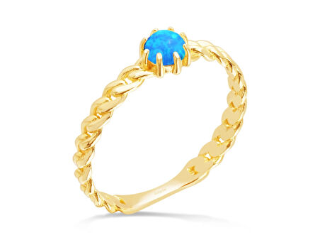 14 Ayar Sarı Altın Trend Yüzük