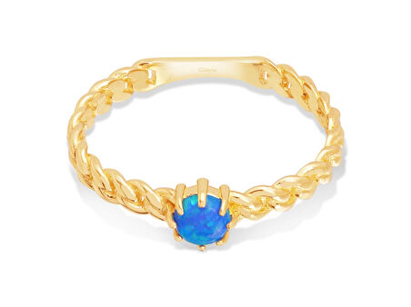 14 Ayar Sarı Altın Trend Yüzük