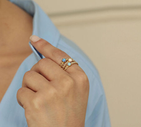 14 Ayar Sarı Altın Trend Yüzük