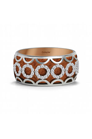 Amore Koleksiyonu Kadın Taşlı Bijuteri Modern Alyans