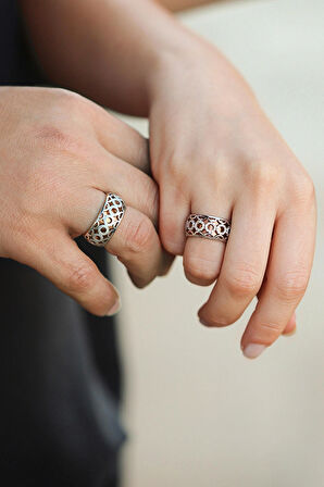 Amore Koleksiyonu Kadın Taşlı Bijuteri Modern Alyans