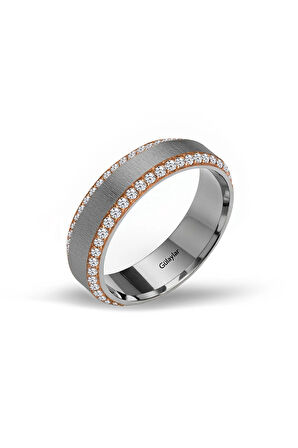 Amore Koleksiyonu Kadın Taşlı Bijuteri Modern Alyans