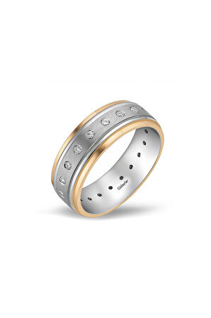 Amore Koleksiyonu Kadın Taşlı Bijuteri Modern Alyans