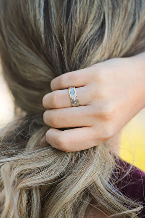 Amore Koleksiyonu Kadın Taşlı Bijuteri Modern Alyans