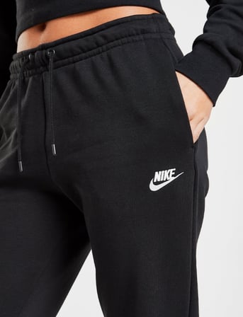 Sportswear Essential Fleece Pamuklu Siyah Eşofman altı