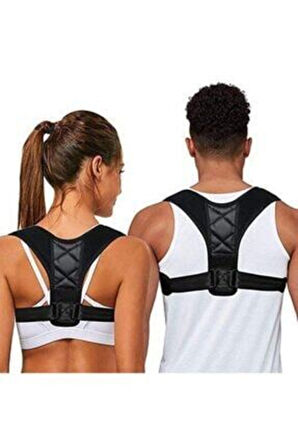 Unisex Siyah Dik Duruş Destek Korsesi