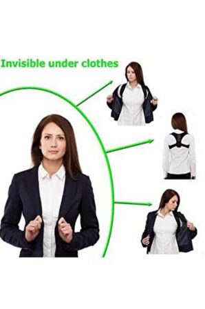 Unisex Siyah Dik Duruş Destek Korsesi