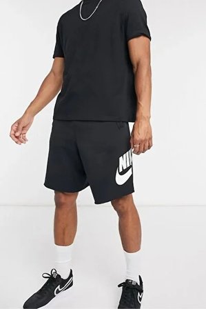 Sportswear Sport Essentials French Terry Alumni Bol Kesim Siyah Erkek Spor Şort