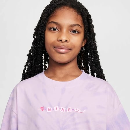 Sportswear Tee Adapt Tween Mor Pamuklu Kız Çocuk Tişört