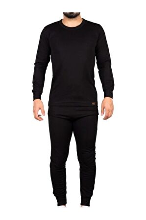 Unisex Siyah Alt Üst Takım Termal Içlik bere hediyeli