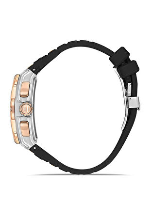 Hislon Siyah Silikon Kordon Erkek Kol Saati MS151T-04BR