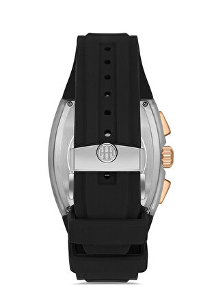 Hislon Siyah Silikon Kordon Erkek Kol Saati MS151T-04BR