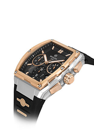 Hislon Siyah Silikon Kordon Erkek Kol Saati MS151T-04BR