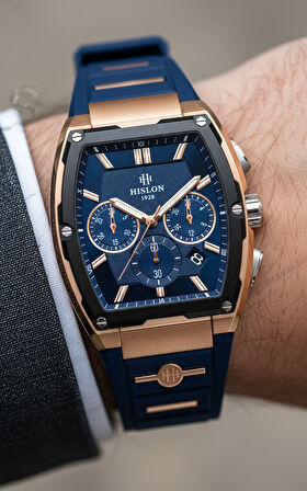 Hislon Lacivert Silikon Kordon Erkek Kol Saati MS151T-11MR