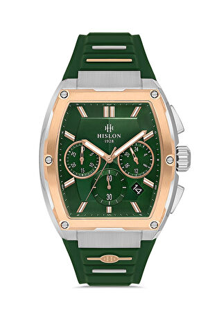 Hislon Yeşil Silikon Kordon Erkek Kol Saati MS151T-15YR