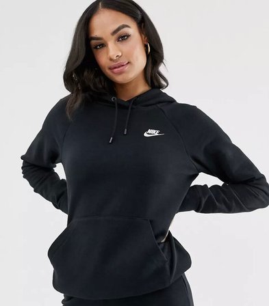 Sportswear Essential Po Hoodie Kapüşonlu Sweatshirt Siyah