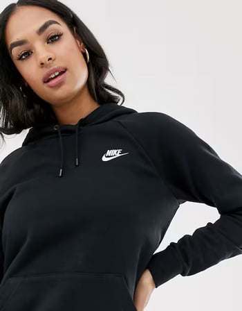 Sportswear Essential Po Hoodie Kapüşonlu Sweatshirt Siyah